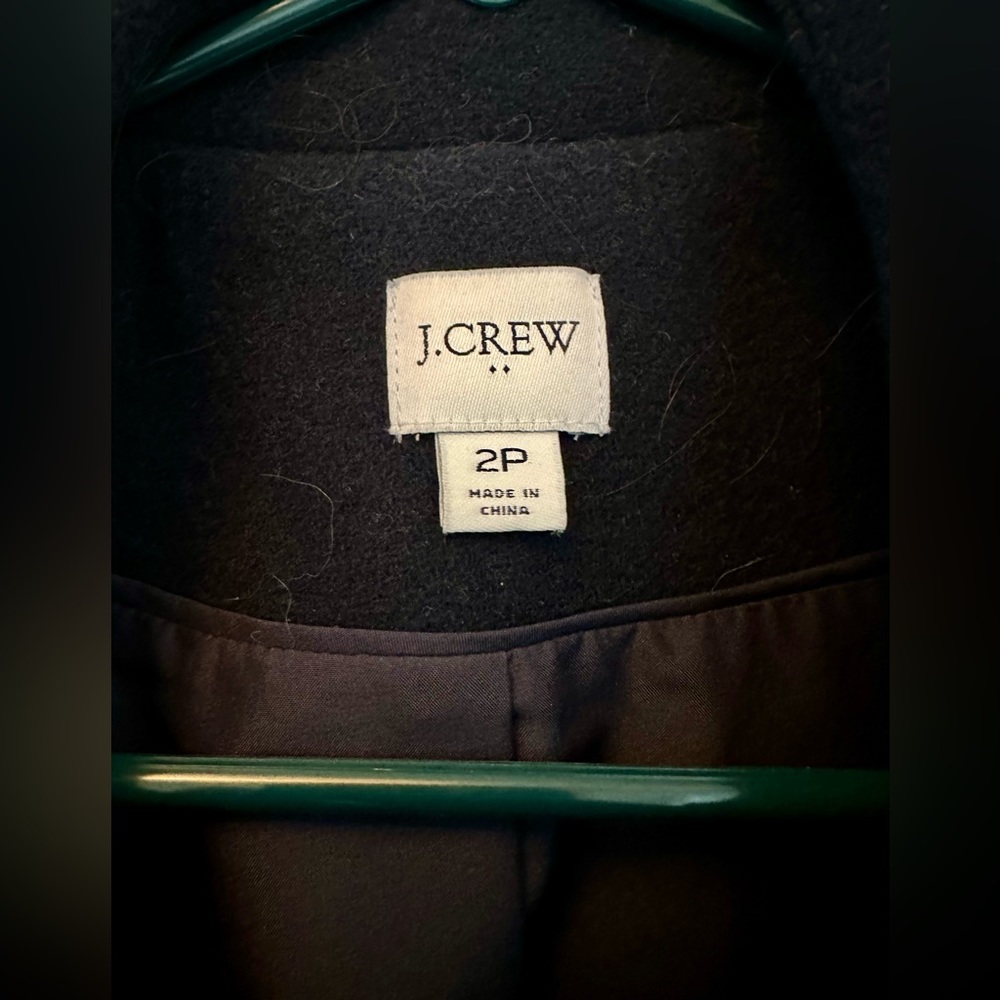 JCrew Factory Navy Pea Coat - size 2P - Picture 3 of 4